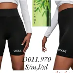 Czarne legginsy krótkie VOGUE z wysokim stanem