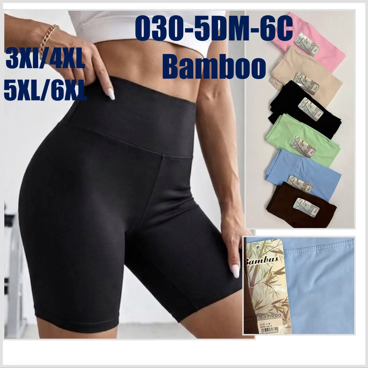 Legginsy Bamboo krótkie 3XL-6XL w różnych kolorach
