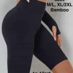 Czarne legginsy damskie Bamboo M/L, XL/2XL