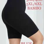 Czarne legginsy damskie BAMBO Plus Size 3XL-6XL