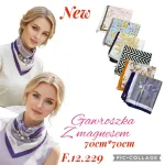 Gawroszka z magnesem 70x70 cm wielokolorowa wzory kwiatowe