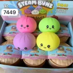 Kolorowe miękkie squishy bułeczki Steam Bunz do ściskania
