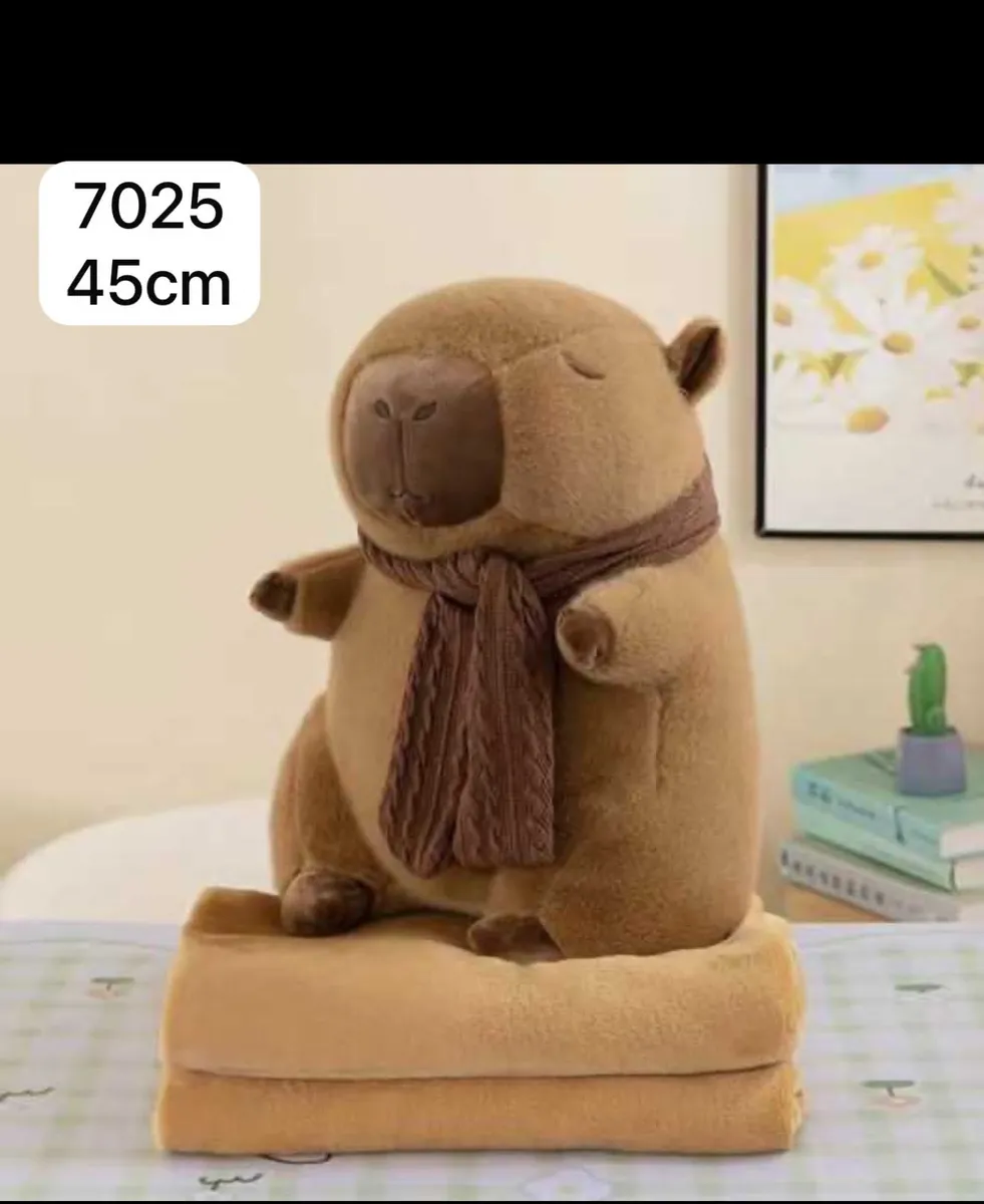 Pluszowy miś brązowy z szalikiem 45 cm z kocykiem