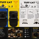 Zestaw 2 czarnych pułapek na myszy TUFF CAT wielokrotnego użytku