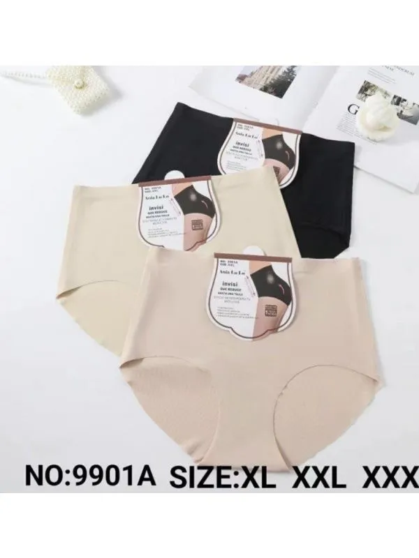 Majtki bezszwowe damskie beżowe i czarne XL-XXXL