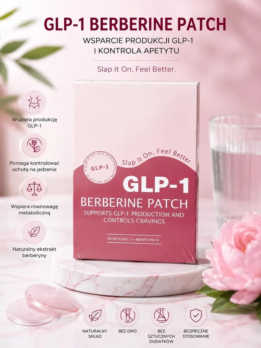 Plastry z berberyną GLP-1 wspomagające kontrolę apetytu i wagi 30 szt
