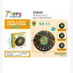 Gra z rzemionami 7 Toys kolorow, plansza 18 cm, 10 elastycznych linek