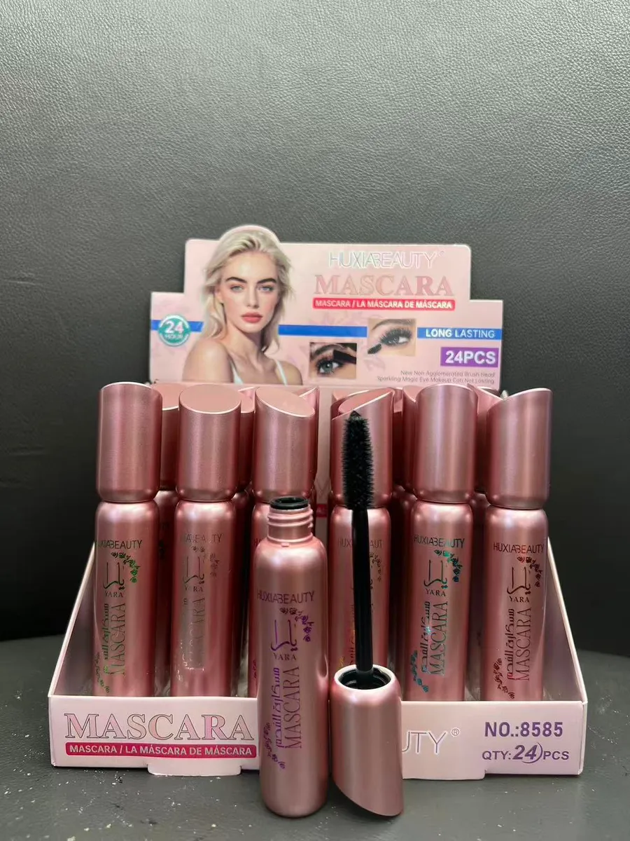 HUXIABEAUTY Różowa maskara do rzęs 24 sztuki, trwała