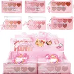 Paleta cieni do powiek Hello! Eyes różowa z serduszkami 6 kolorów