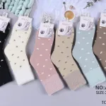 SO&LI Skarpety wełniane w kropki mix kolorów 35-42