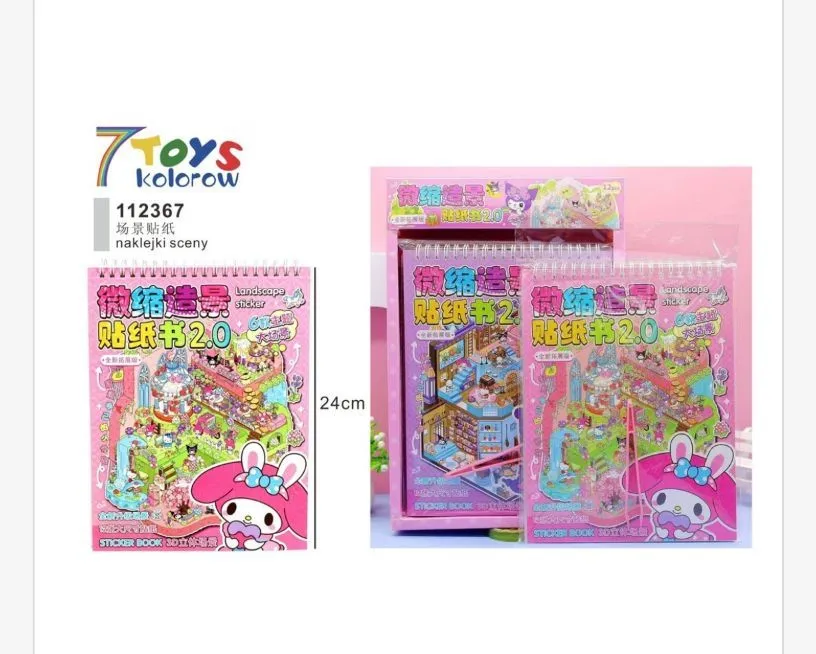 Zestaw Naklejek Sceny 7 Toys Kolorowy 24 cm