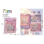 Miniaturowy album kolażowy z naklejkami 29x21x7 cm różowy