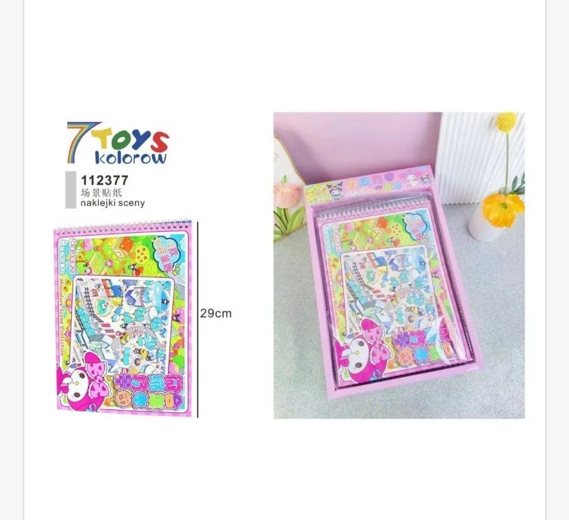 Zestaw naklejek scenicznych 7 Toys kolorowy 29 cm