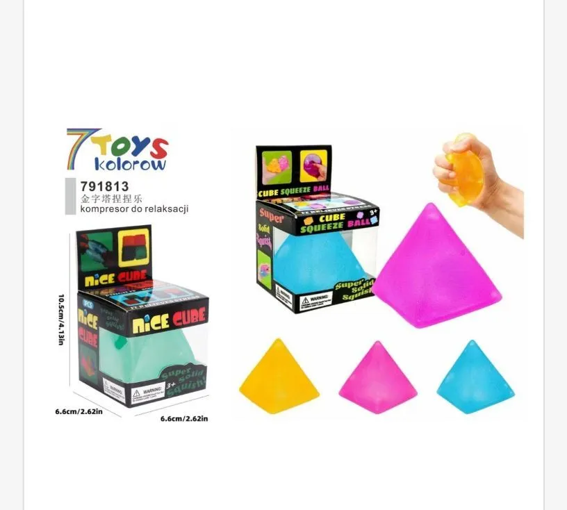 Kolorowy Kompresor do Relaksacji Piłka Piramida 7 Toys
