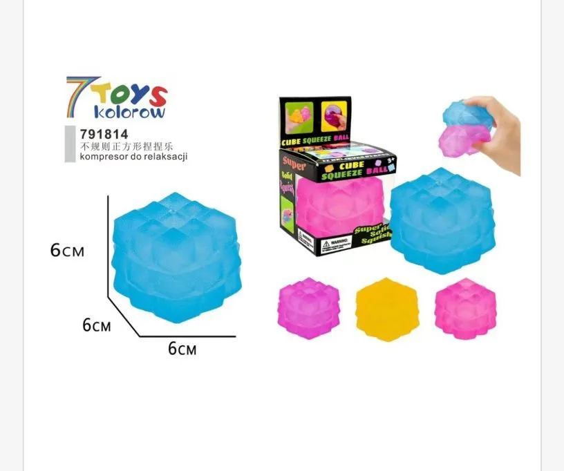 Kompresor do relaksacji 7TOYS kolorowy 6x6x6 cm