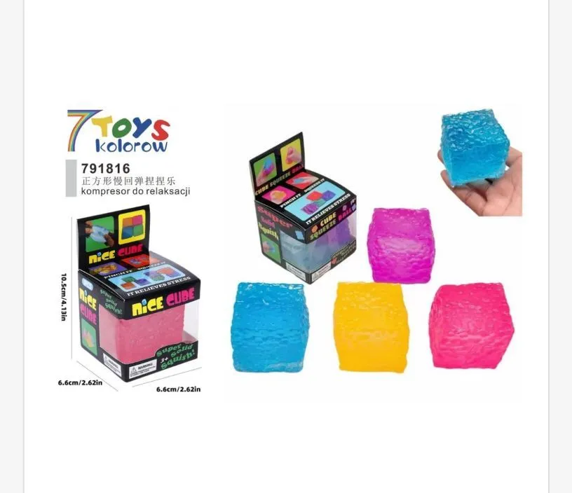 Antystresowa kostka squishy 7 Toys kolorowa miękka