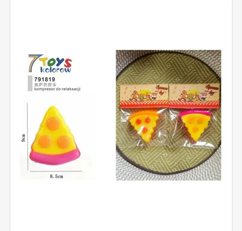Kompresor do relaksacji w kształcie pizzy 9x8,5 cm kolorowy