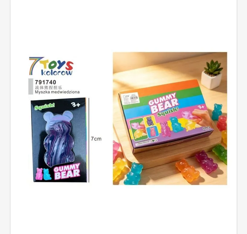 Kolorowe miękkie misie Gummy Bear 7 cm 12 sztuk