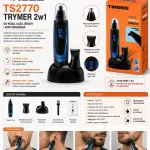 Trymer Tiross TS2770 czarno-niebieski 2w1 do nosa i brody