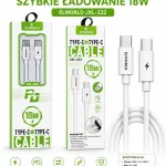 Kabel USB-C do USB-C biały 100 cm szybkie ładowanie 18W