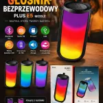 Głośnik bezprzewodowy Bluetooth 5.0 PLUS E5 z LED RGB i FM