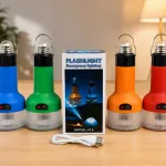 Latarka LED 2w1 Akumulatorowa USB E27 Lampa Kempingowa Awaryjna Kolorowa