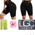 Czarne legginsy damskie LGC Vogue z wysokim stanem