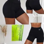 Legginsy sportowe czarne z wysokim stanem bambusowe
