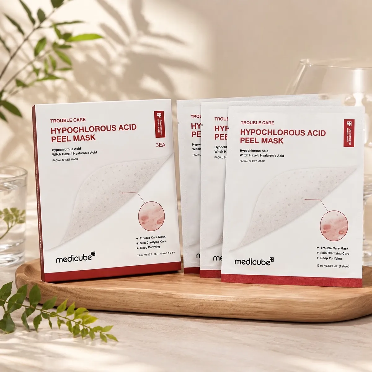 Medicube Maska peelingująca z kwasem podchlorawym 3 sztuki 13 ml