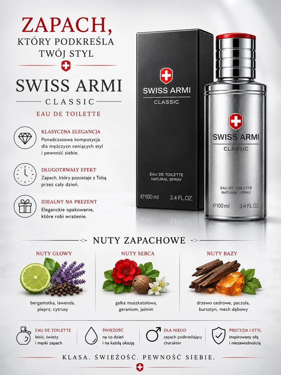 Swiss Armi Classic Eau de Toilette 100 ml męski zapach