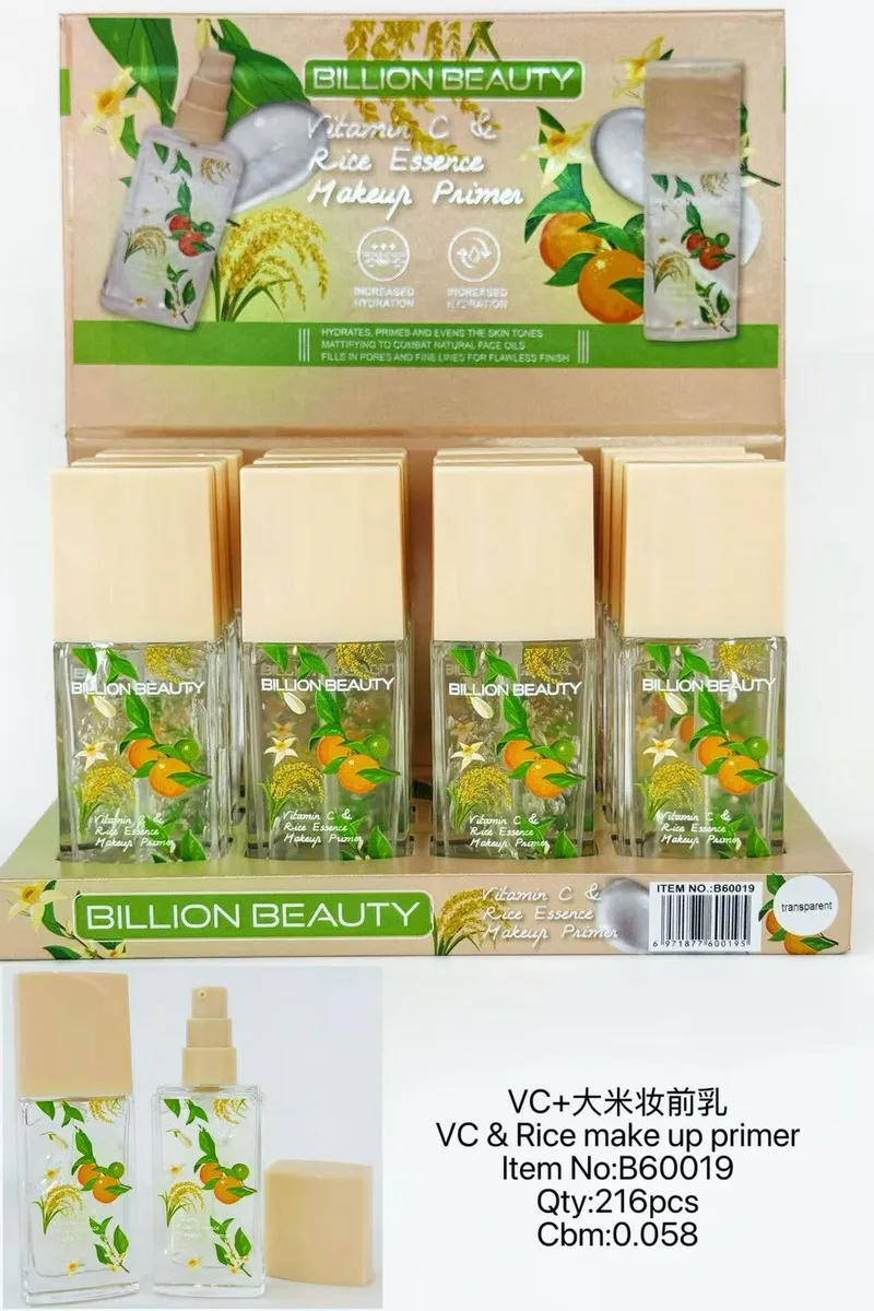 Billion Beauty transparentny primer do makijażu z witaminą C i esencją ryżu