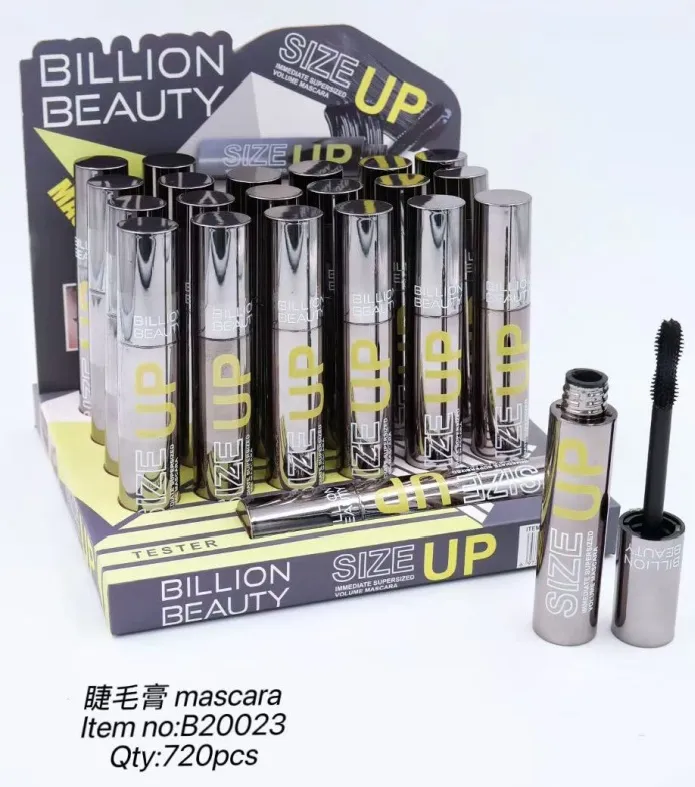 Billion Beauty Tusz do Rzęs Size Up Srebrny Metaliczny