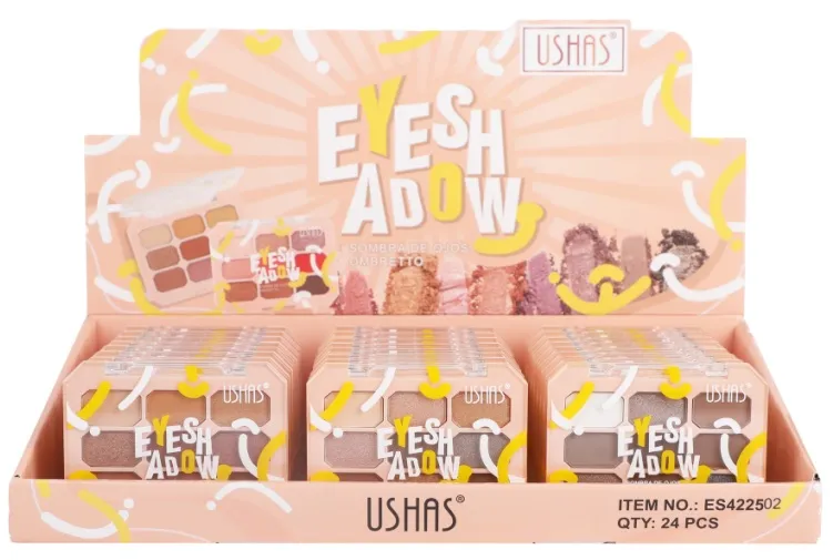 Paleta cieni do powiek USHAS 9 kolorów neutralnych matowych i błyszczących