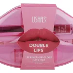 USHAS Zestaw do ust Double Lips różowy komplet 3 elementy