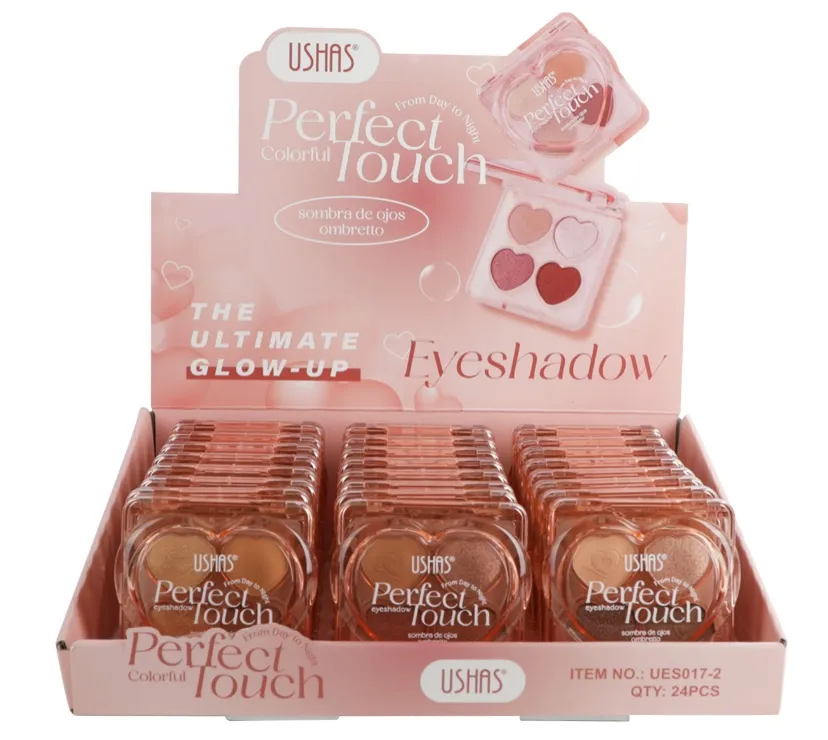 Ushas Perfect Touch paleta cieni do powiek 4 kolory różowo-brązowe
