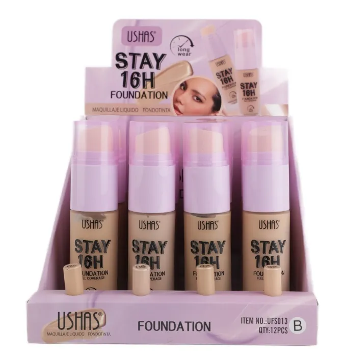 Ushas Stay 16H podkład do twarzy 12 ml naturalny beż