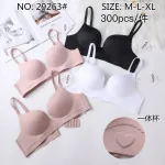 Biustonosz HANA bezszwowy miękki M-L-XL czarny, biały, beżowy