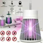 Lampka nocna i UV owadobójcza 2w1 biała z fioletowym światłem