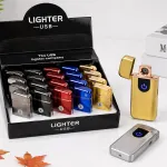 Zapalniczka elektryczna USB metalowa z podwójną spiralą kolorowa