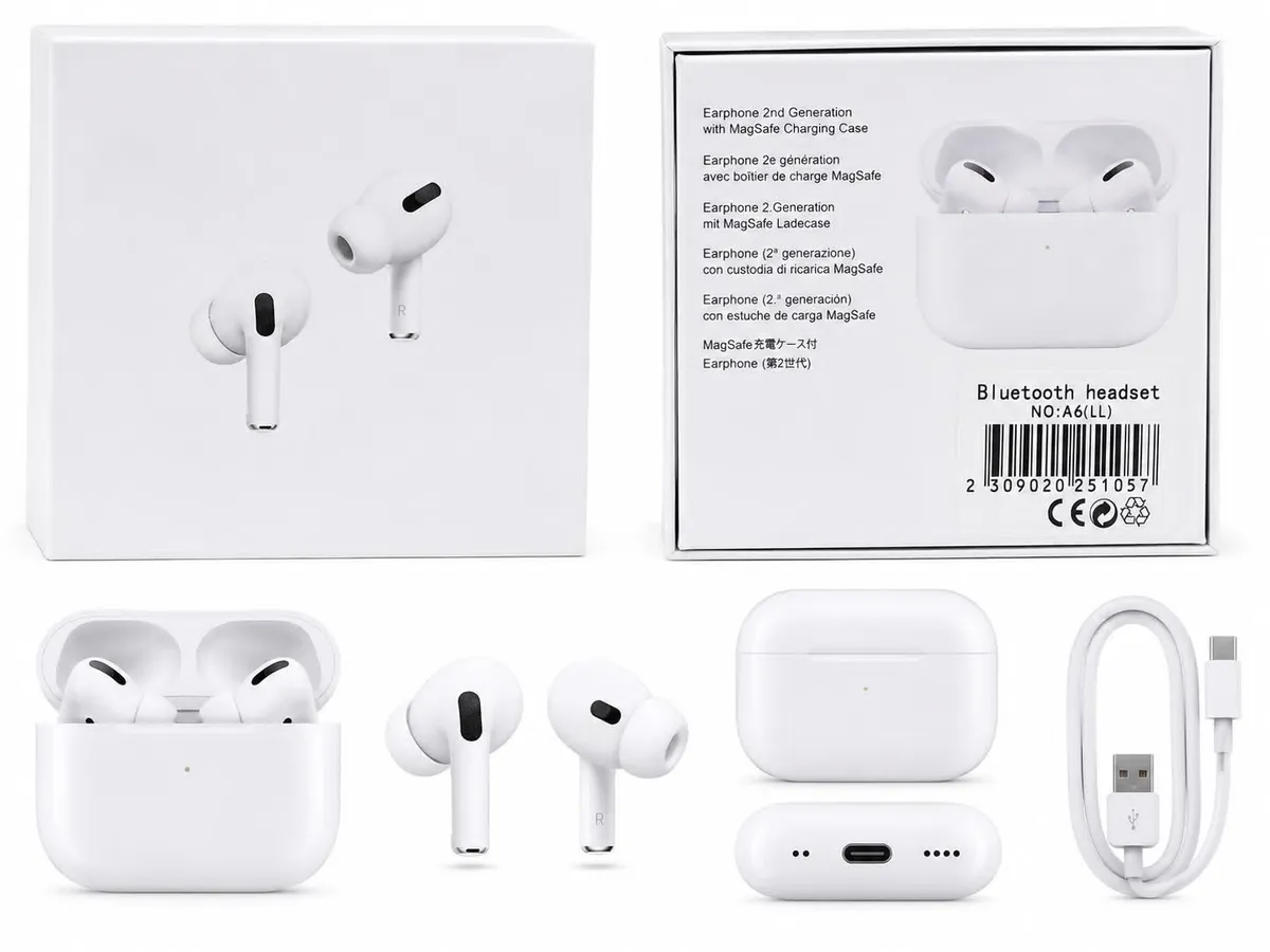 Słuchawki Bezprzewodowe Bluetooth Białe z Etui Ładującym