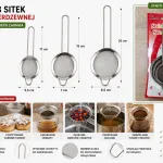 Zestaw 3 Sitek Kuchennych ze Stali Nierdzewnej różne rozmiary