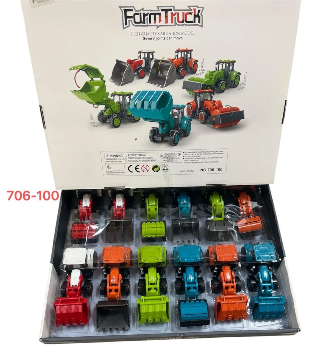 Farm Truck Zestaw Traktorów Mini Model 12 szt. Kolorowy