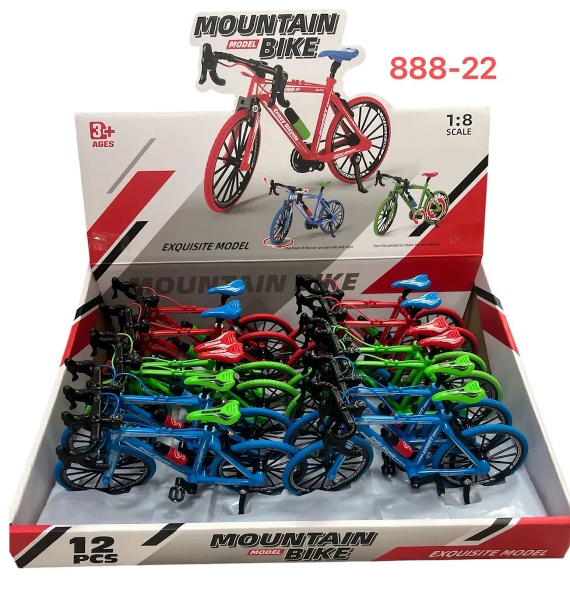 Model roweru górskiego Mountain Bike 1:8 kolorowy