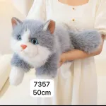 Pluszowy kot szary z białymi łapkami 50 cm