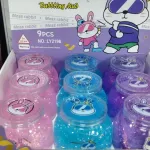 Błyszczący slime w słoiczku 9 sztuk mix kolorów
