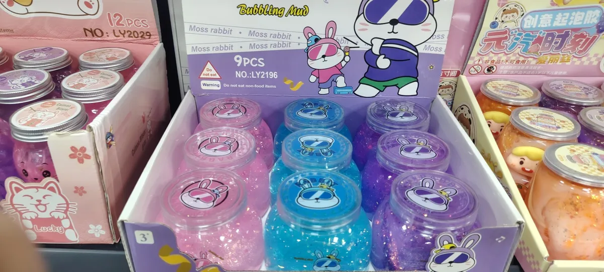 Błyszczący slime w słoiczku 9 sztuk mix kolorów