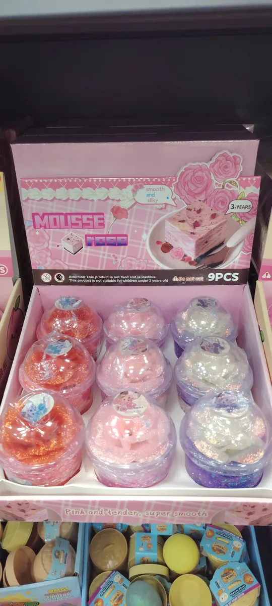 Mousse Rose Zestaw 9 szt. Piankowa Masa Plastyczna Różowa