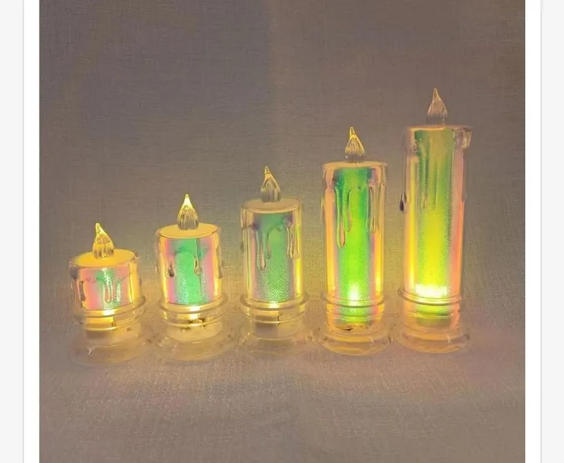 Świeczki LED dekoracyjne 5x8 cm z efektem płomienia