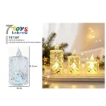 Lampka świecowa LED w formie kwiatu przezroczysta 6,5x4 cm
