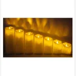 Świeczki LED imitujące płomień 7,5x10 cm zestaw 8 sztuk